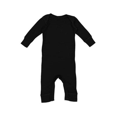 Rabbit Skins - Infants 4412 Long Legged Rib Bodysuit — Black