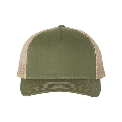 Richardson - Mens 112Fp Trucker Cap — Army Olive Green/Tan