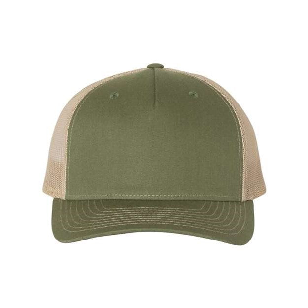 Richardson - Mens 112Fp Trucker Cap — Army Olive Green/Tan