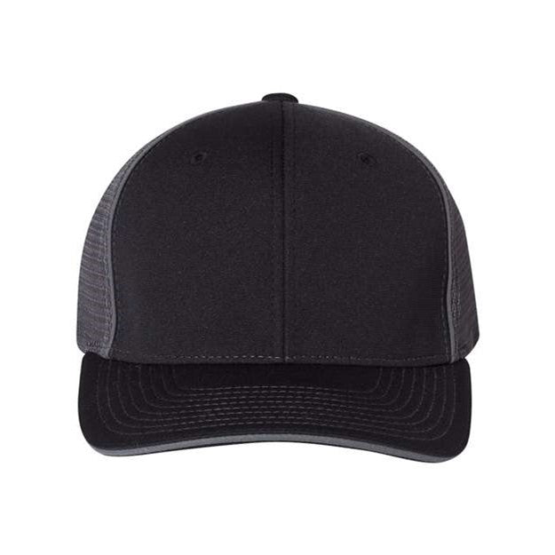 Richardson - Mens 172 Fitted Pulse Sportmesh With R-Flex Cap — Black/Charcoal Split
