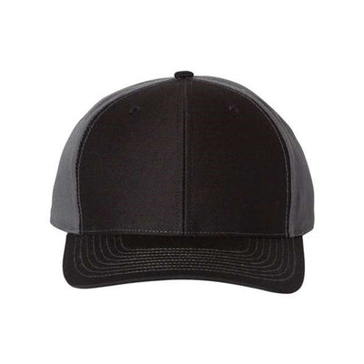 Richardson - Mens 312 Twill Back Trucker Cap — Black/Charcoal