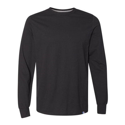 Russell Athletic - Mens 64Lttm Essential 60/40 Performance Long Sleeve T-Shirt — Black