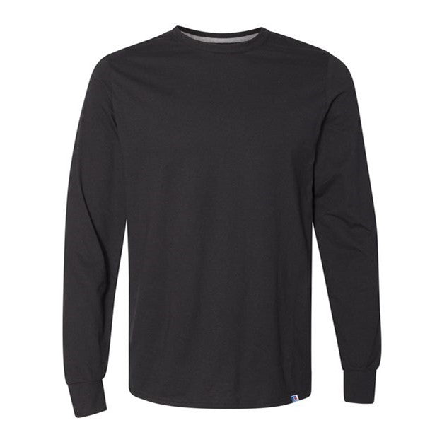 Russell Athletic - Mens 64Lttm Essential 60/40 Performance Long Sleeve T-Shirt — Black