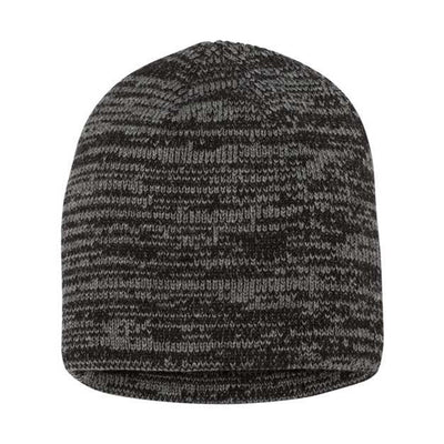 Sportsman - Mens Sp03 8" Marled Knit Beanie — Black/Dark Grey