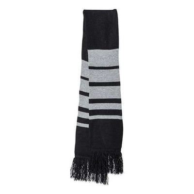 Sportsman - Mens Sp07 Soccer Scarf — Black/Heather Grey