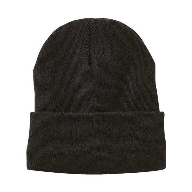 Sportsman - Mens Sp12Sl Sherpa Lined 12" Cuffed Beanie — Black