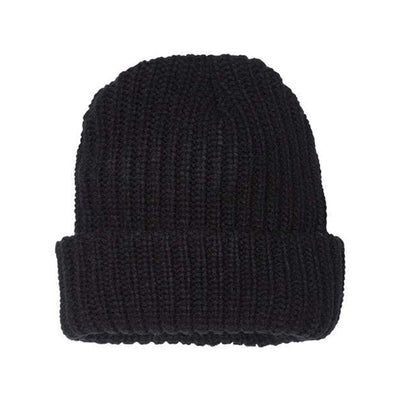 Sportsman - Mens Sp90 12" Chunky Knit Cuffed Beanie — Black