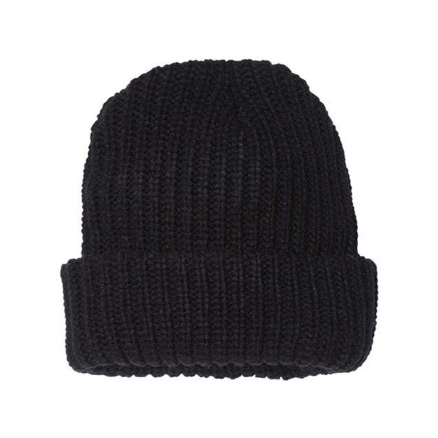 Sportsman - Mens Sp90 12" Chunky Knit Cuffed Beanie — Black