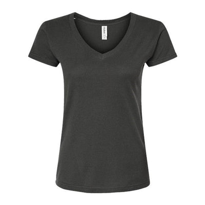 Tultex - Womens 214 Slim Fit Fine Jersey V-Neck T-Shirt — Charcoal