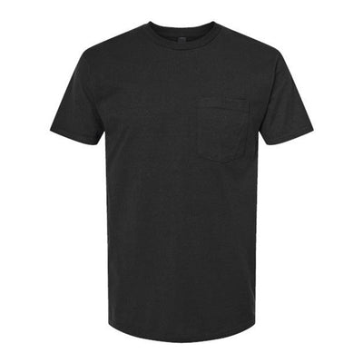 Tultex - Mens 293 Unisex Heavyweight Pocket T-Shirt — Black