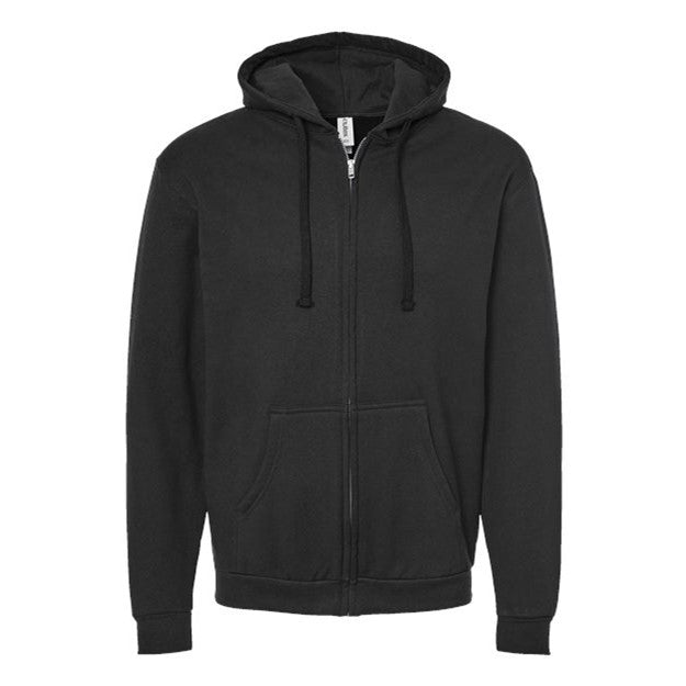 Tultex - Mens 331 Unisex Full-Zip Hooded Sweatshirt — Black