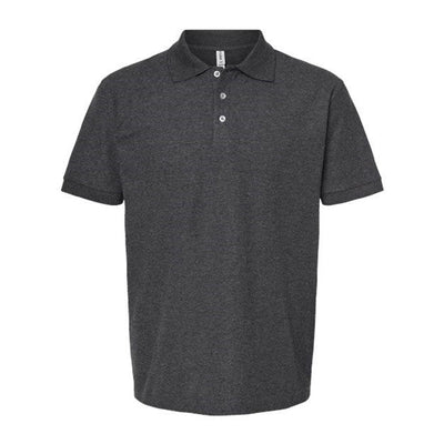 Tultex - Mens 400 Unisex 50/50 Sport Polo — Heather Charcoal
