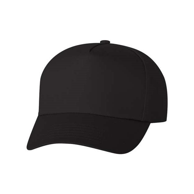 Valucap - Mens 8869 Five-Panel Twill Cap — Black