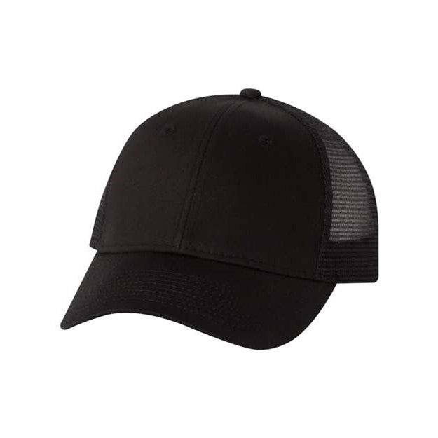 Valucap - Mens Vc400 Mesh-Back Trucker Cap — Black