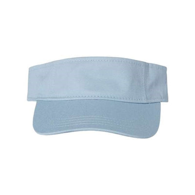 Valucap - Mens Vc500 Bio-Washed Visor — Baby Blue
