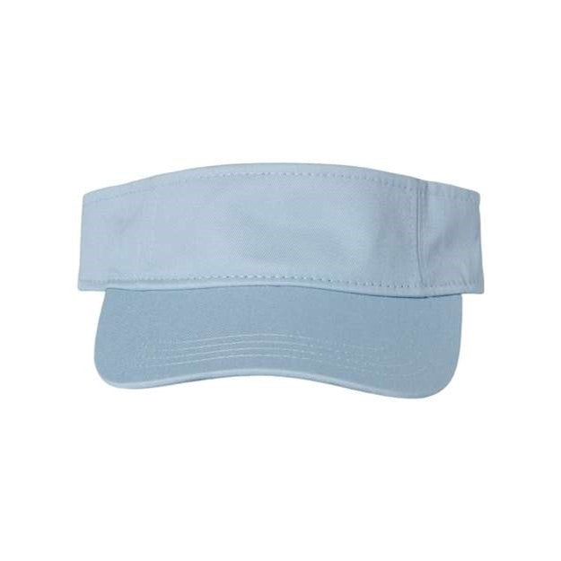 Valucap - Mens Vc500 Bio-Washed Visor — Baby Blue