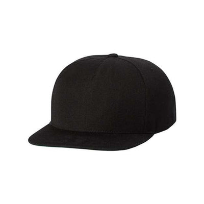 Yp Classics - Mens 5089M Wool Blend Snapback Cap — Black