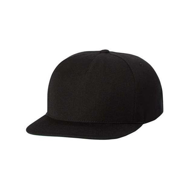 Yp Classics - Mens 5089M Wool Blend Snapback Cap — Black
