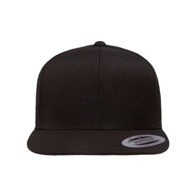 Yp Classics - Mens 6089M Flat Bill Snapback Cap — Black