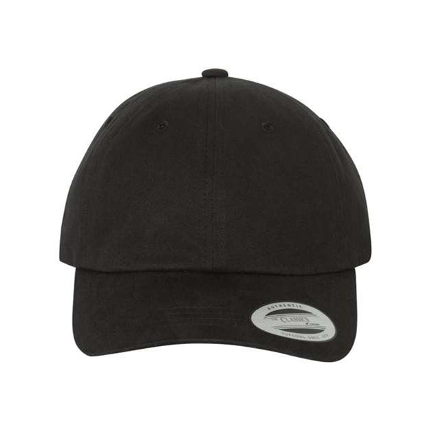 Yp Classics - Mens 6245Pt Peached Twill Dad'S Cap — Black