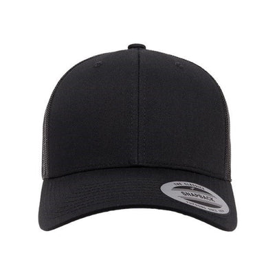Yp Classics - Mens 6606 Six-Panel Retro Trucker Cap — Black