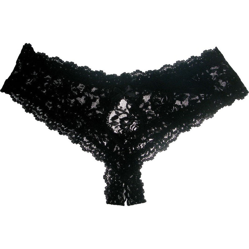 Hanky Panky - Womens Open Crtch Chky Hpst Panty — Black