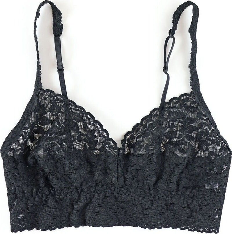 Hanky Panky - Womens Vneck Retro Bra — Black