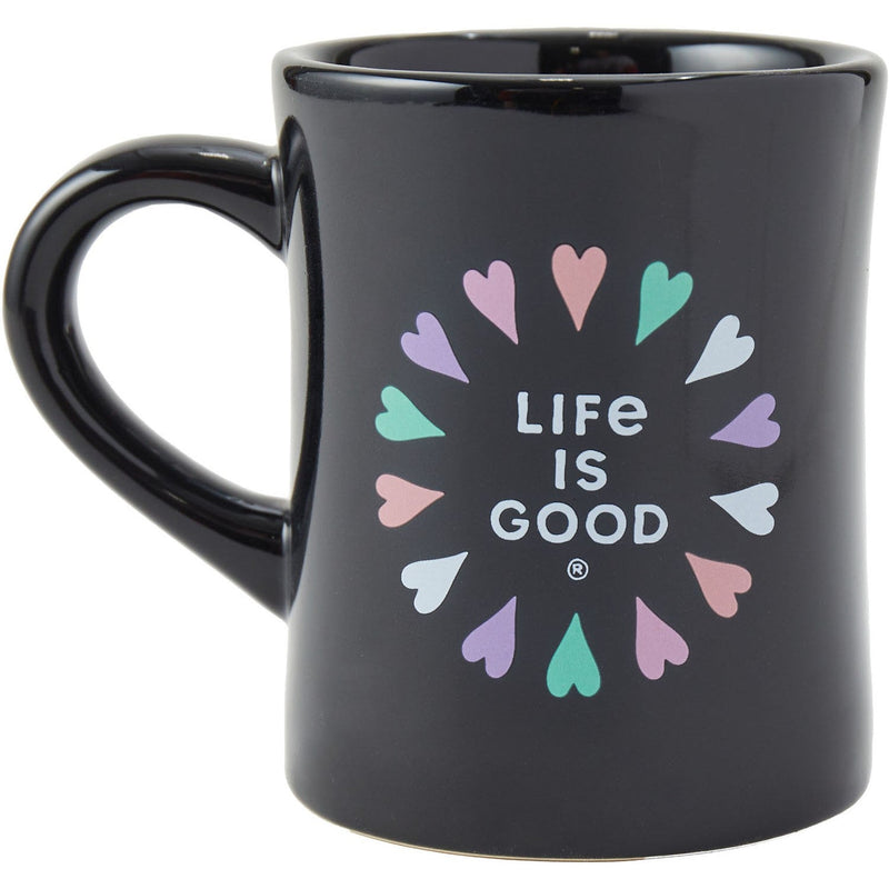 Life Is Good - Unisex Patterna Heart Diner Mug