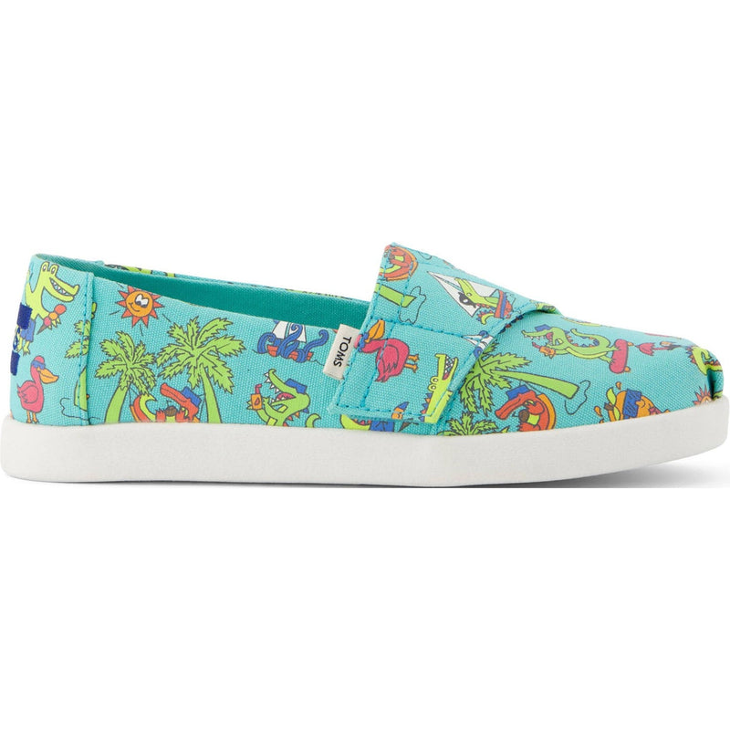 Toms - Youth Alpargata Classic Espadrille — Aqua Glow In The Dark Miami Alligators