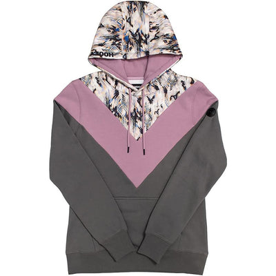 Hooey - Womens Berkley Aztec Chevron Pattern Hoodie With Kangaroo Pocket And Internal Phone Pocket