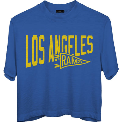 Junk Food - Womens Rams Dual Threat Mock Crop T-Shirt