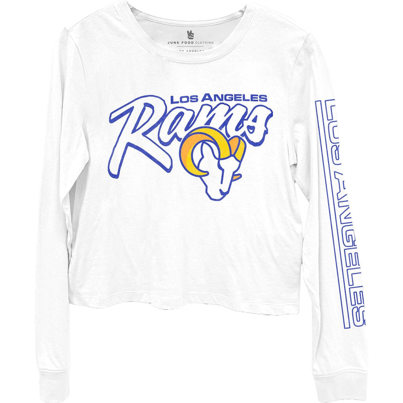 Junk Food - Womens Rams Touchdown Long Sleeve Crop T-Shirt