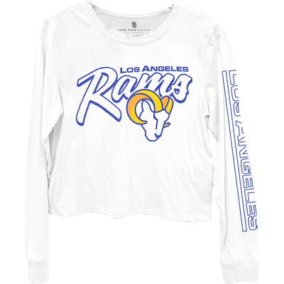 Junk Food - Womens Rams Touchdown Long Sleeve Crop T-Shirt