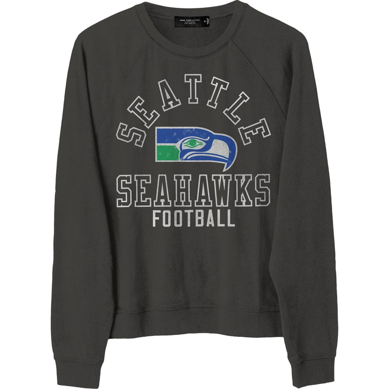 Junk Food - Womens Seahawks Flocked Raglan Crew Top