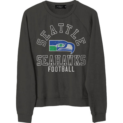 Junk Food - Womens Seahawks Flocked Raglan Crew Top