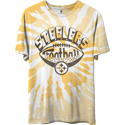Junk Food - Unisex Steelers Football Tie Dye Short Sleeve T-Shirt