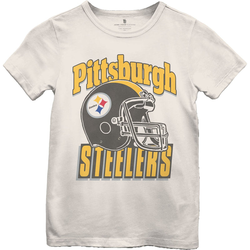 Junk Food - Girls Steelers Helmet Short Sleeve T-Shirt