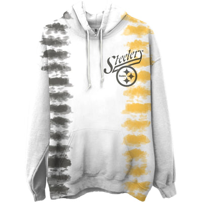 Junk Food - Unisex Steelers Stitch Tie Dye Hood