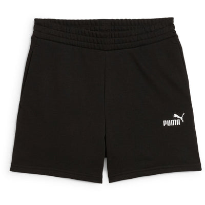 Puma - Womens Essential Small No. 1 Logo High-Waist Shorts — Black