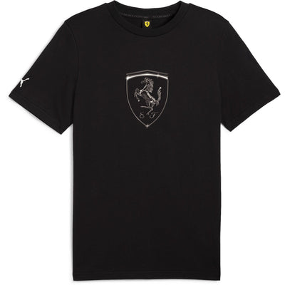 Puma - Mens Ferrari Race Tonal Big Shield T-Shirt — Black