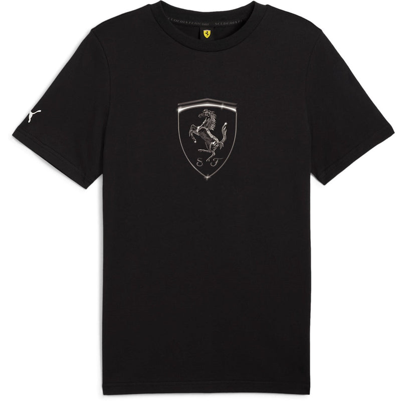 Puma - Mens Ferrari Race Tonal Big Shield T-Shirt — Black