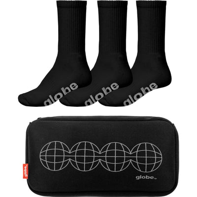 Globe - Mens Og Stealth Crew 3 Pack Sock With Case