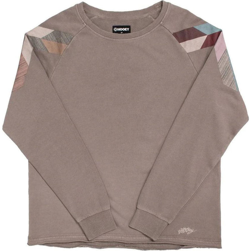Hooey - Womens Homey Pullover With Multi Color Etched Til Shape Patches On Sleeves