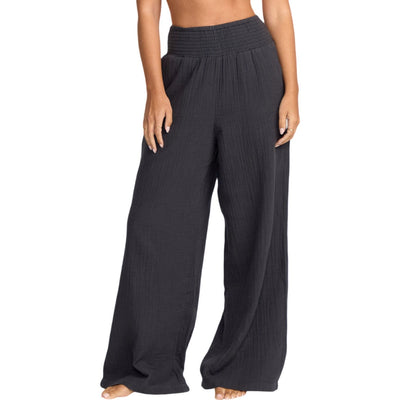 Billabong - Womens New Waves Gauze Elst Pant — Black Sands