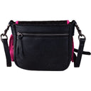 Montana West - Womens Genuine Leather Tooled Collection Fringe Crossbody Bag