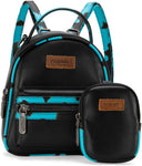 Wrangler - Womens Cow Print Trimmed Mini Backpack With Coin Pouch