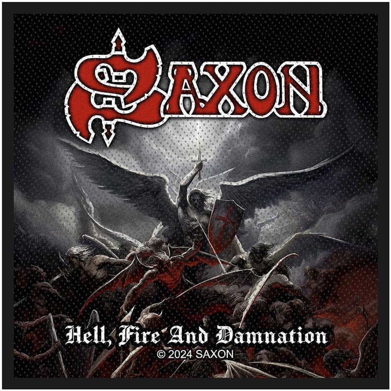 Saxon - Unisex Hell, Fire And Damnation Woven Patch