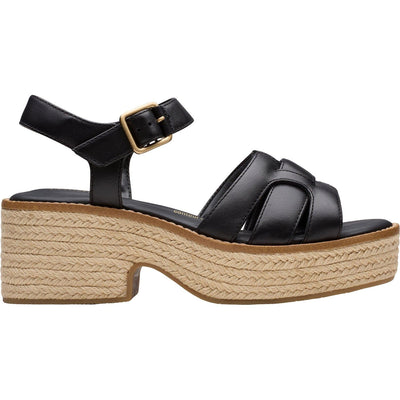 Clarks - Womens Coledale Strap Sandals — Black Leather