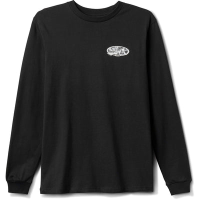 Quiksilver - Mens Impaired Camo Mu1 Long Sleeve Graphic T-Shirt — Black