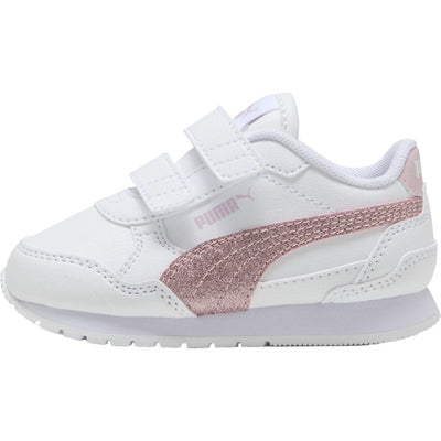 Puma - Infants St Runner V4 Sl Glitter V Shoes — White/Copper Rose/Rose Mauve